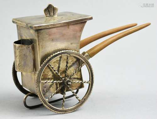 Plateria Guadalajara Rickshaw Sterling Tea Caddy