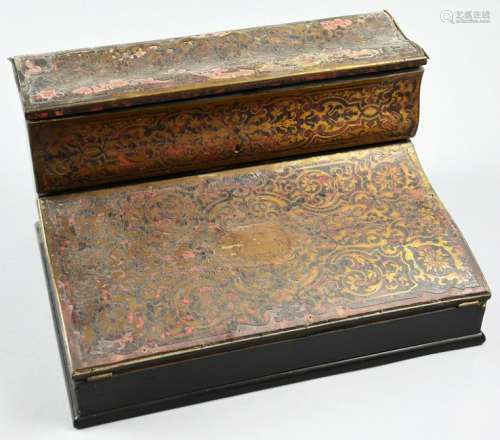 Napoleon III Style Boule Marquetry Lap Desk & Letter