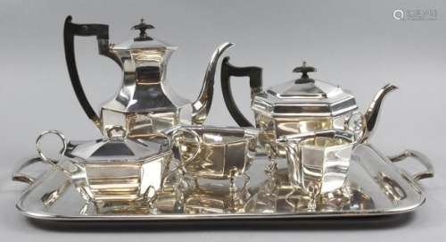 Art Deco Sheffield Silverplate Tea Set 5 Pieces