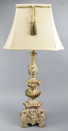 Italian Gilt Wood Cherub Lamp