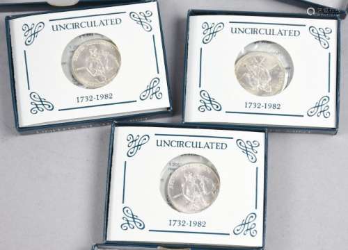 Lot of 3 George Washington Commeremorative Silver Coins