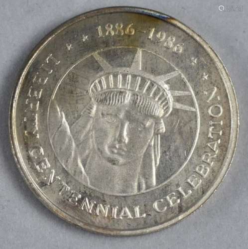 1986 Silver Trade Unit Silver Round; Liberty Centennial