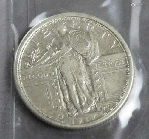 1917 Standing Liberty Quarter, Type 1