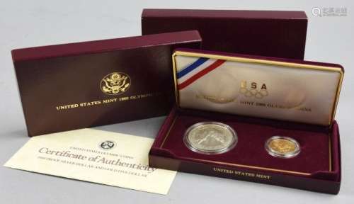 1988 United States Olympic Gold and Silver Proof Coin S