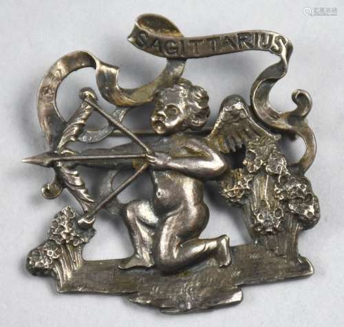 Vintage Cini Sterling Zodiac Brooch