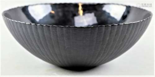Signed Chinese Art Glass Bowl