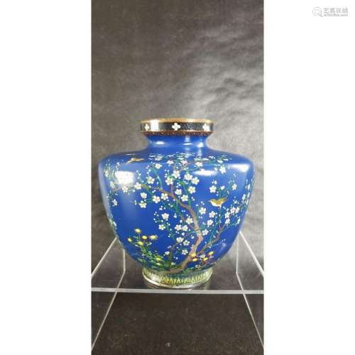 Signed Japanese Cloisonne Vase