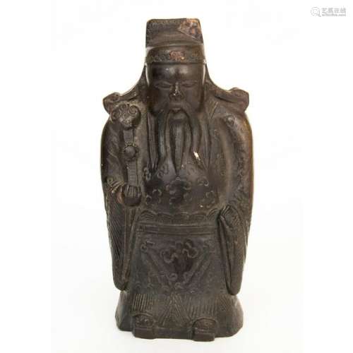 Chinese Yixing Zisha Pottery Figure Ritual Rattle w/ Se