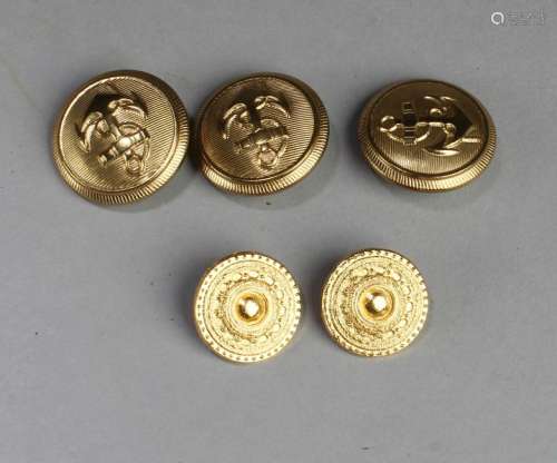 A Group of Five Buttons