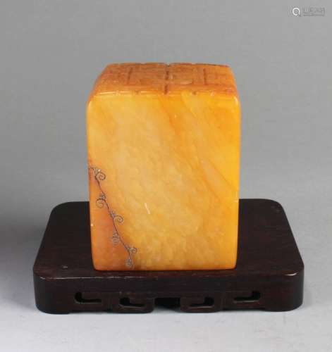 Chinese Soapstone Seal with Stand