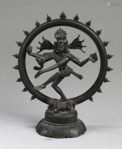 A Bronze Hindu God Shiva Statue