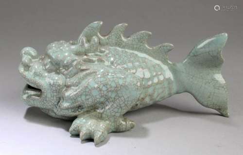 Chinese Crackleware Glazed Mythical Creature Ornament