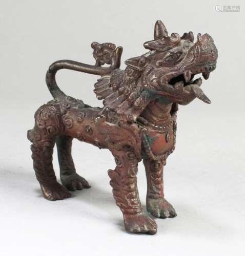 A Bronze Mythical Beast Statue