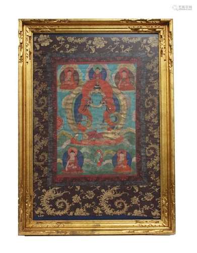 A Framed Thangka