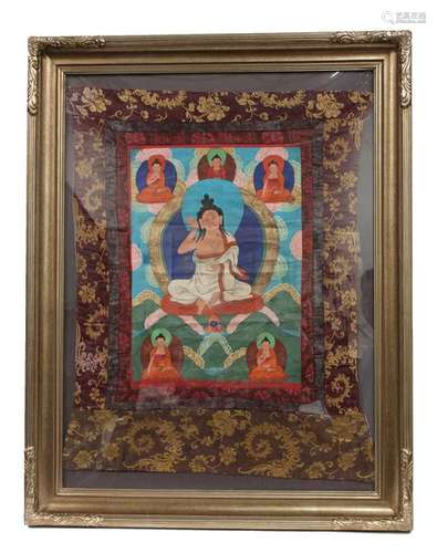 A Framed Thangka