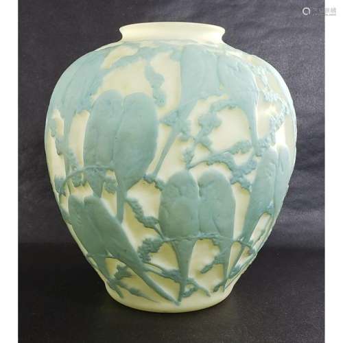 Large Consolidated Glass Love Bird Vase