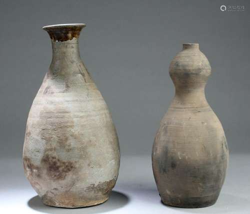 A Group of Two Pottery Vases