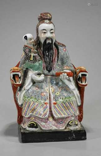 Chinese Porcelain Immortal Statue