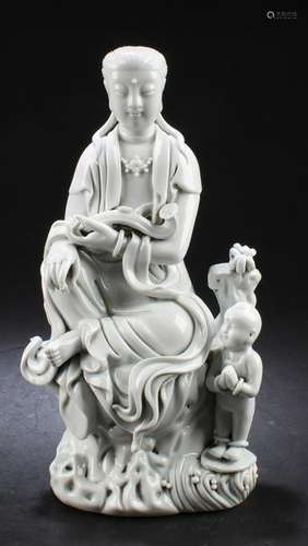 Chinese blanc De Chinese Bodhisattva Statue