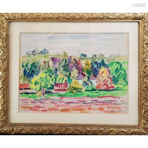 Signed Louis Neillot 1898-1973 French Water Color