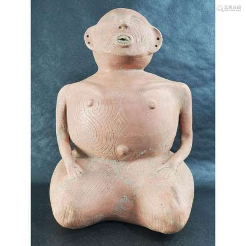 Pre Columbian ? Pottery Figure / Sculpture