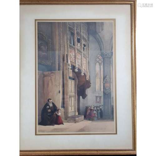 19th Century French Hand Colored Lithograph #4