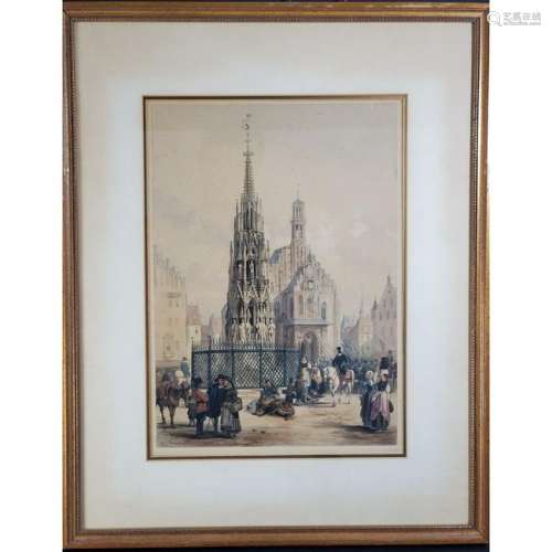 19th Century French Hand Colored Lithograph #6