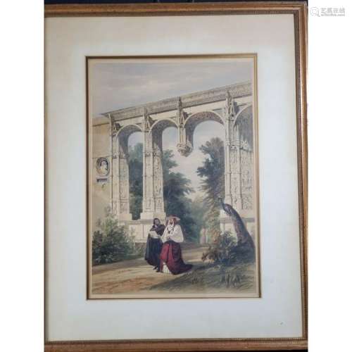 19th Century French Hand Colored Lithograph #7