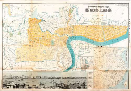 昭和七年（1932年）淞沪抗战时期上海地图一张