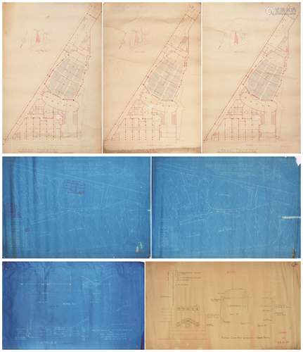 1937年上海大光明电影院设计图纸一组七张