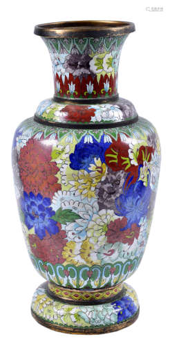 50年代 景泰藍花卉紋瓶