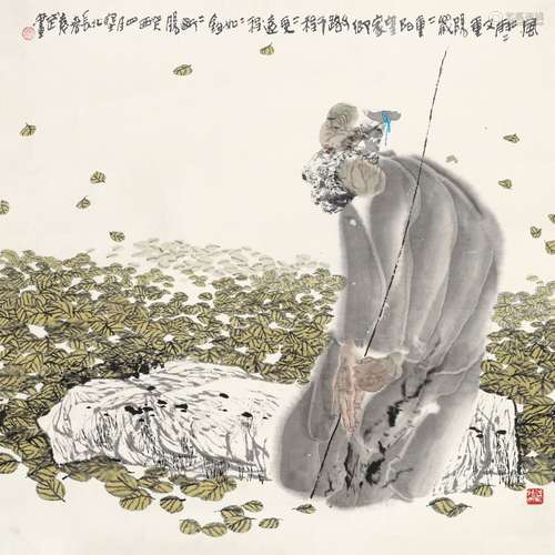 袁武（b.1959） 1993年作 重阳 镜心 设色纸本