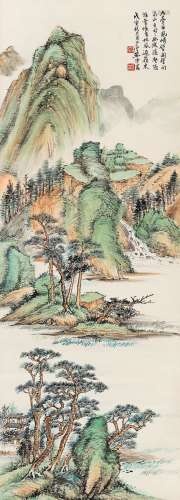 樊浩霖（1885～1962） 1938年作 幽陂邃壑 立轴 设色纸本