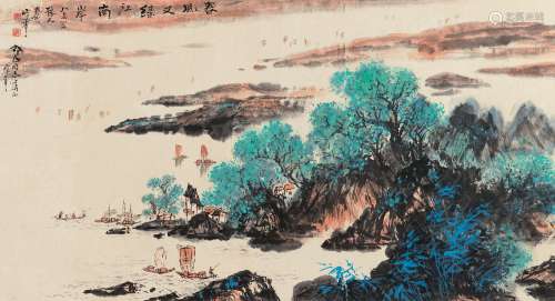 秦岭云（1914～2008） 1999年作 春风又绿江南岸 镜心 设色纸本