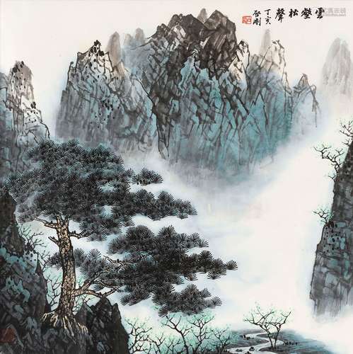 白启刚（b.1938） 2007年作 云壑松声 镜心 设色纸本