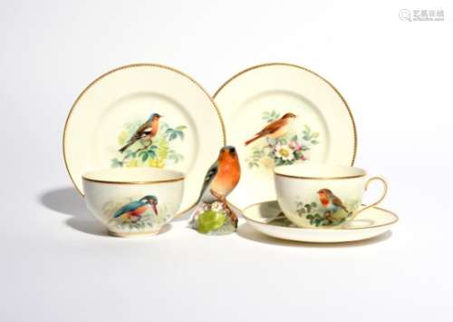 A Royal Worcester part tea service date codes for 1937, comprising a tea cup and saucer, two small