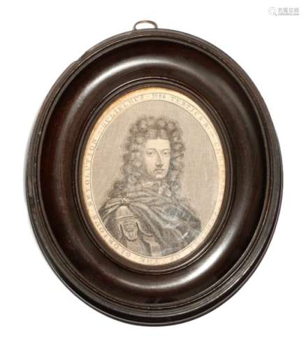 A rare George III engraved oval portrait print of William III by A. R. Forester, titled 'CENTENARY