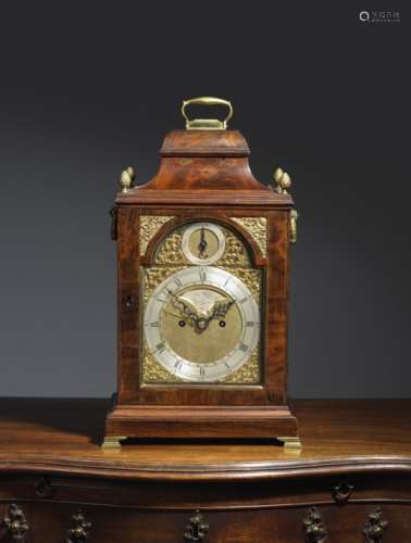 A George III mahogany repeating bracket clock by John Taylor of London, the eight day brass movement