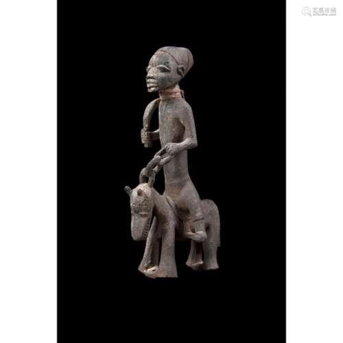 Cavalier Yoruba, Nigéria (Région d’Ibarapa), H 41,9 cm, Bois, pigments naturels, [...]