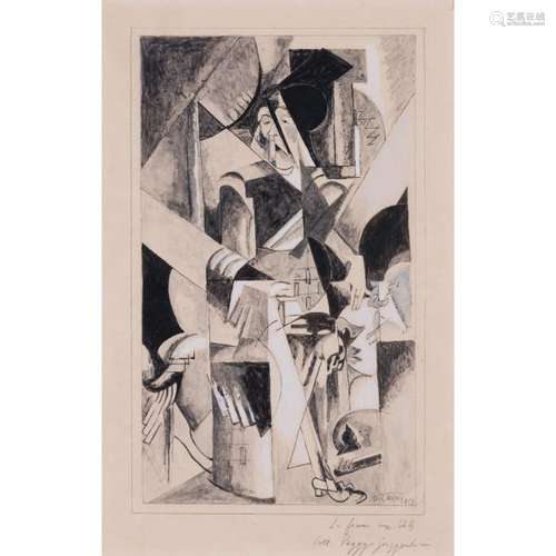 Albert Gleizes (1881-1953), La femme aux bêtes, 1913, Gouache, encre de chine et [...]