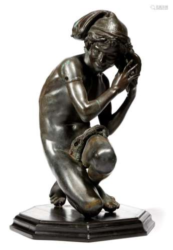 Jean-Baptiste Carpeaux (French 1827-1875). A 19th century bronze chef-model of a Neapolitan fisher