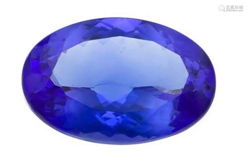 Tansanit 15,50 ct, oval fac., violettstichiges, intensives Blau, exzellente Qualität,Farbe, Brillanz