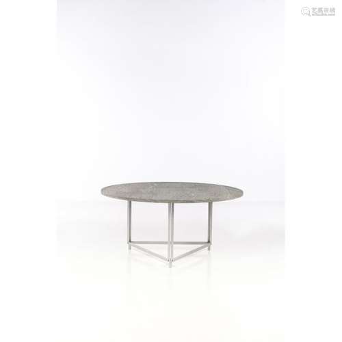 Poul Kjaerholm (1929-1980), Modèle PK 56, Table, Acier et marbre, Edition E. Kold [...]