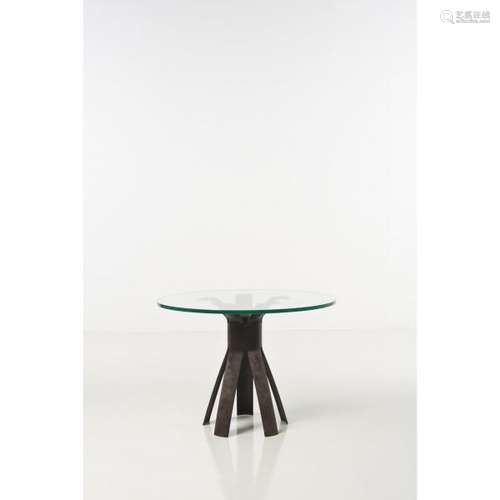 Angelo Mangiarotti (1921-2012), Gonzaga, Table, Métal et verre, Edition Longobardo [...]