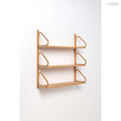 Alvar Aalto (1898-1976), Modèle 112B, Etagère à trois modules, Bouleau [...]