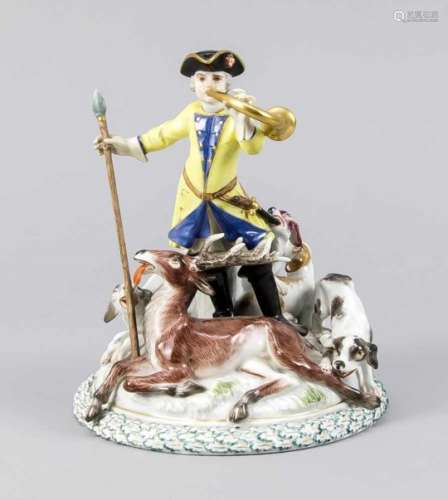 Jagdgruppe. Meissen. 1. W. Jahresbuchstabe, 1976, Modell J.J. Kaendler und F. Eberlein,(1696-1749,