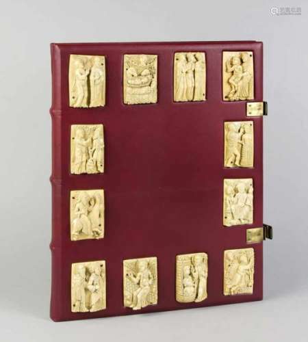 Das Salzburger Perikopenbuch. Faksimileband (ohne Kommentarand). Roter OZiegenlederband 37x 29 cm