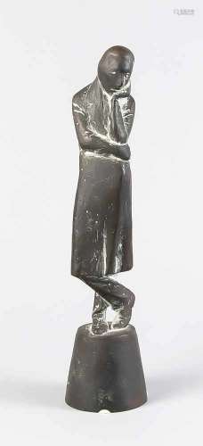Otto, Waldemar. *1929 Petrikau, tätig in Worpswede. Heinrich Heine. Bronze, patiniert.verso auf