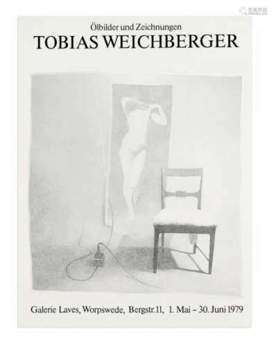 Weichberger, Tobias. 1951 Bremen - 1998 Worpswede. Ohne Titel [Interieur mit Akt undStuhl], 1979,