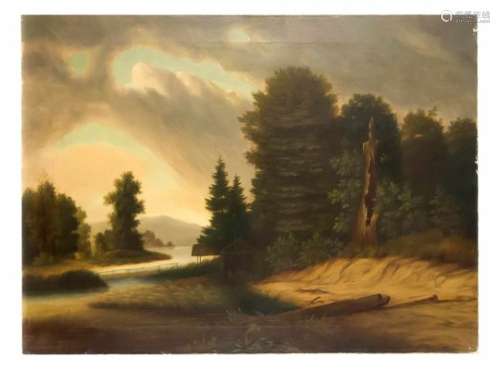 Schröder, Johann Friedrich. 1821 Hüttenbusch/Worpswede - 1904 Worpswede. Landschaft. Um1880. Öl/